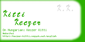 kitti keczer business card